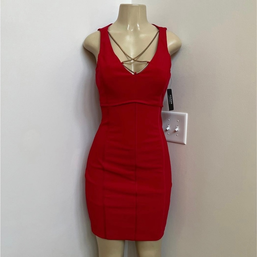 Red crisscross guess dress